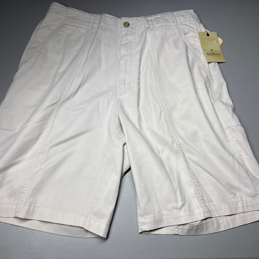 Tommy Bahama Men's Chip Shot 9 Inch Shorts Size 34 Khaki T8269 Spray Golf Cargo